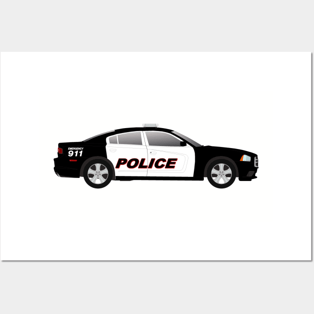 USA Police Car Wall Art by BassFishin